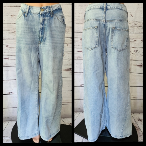 Frame Womens Le Baggy High Rise Palazzo Wide Leg Jeans 32 NWOT - Picture 5 of 8